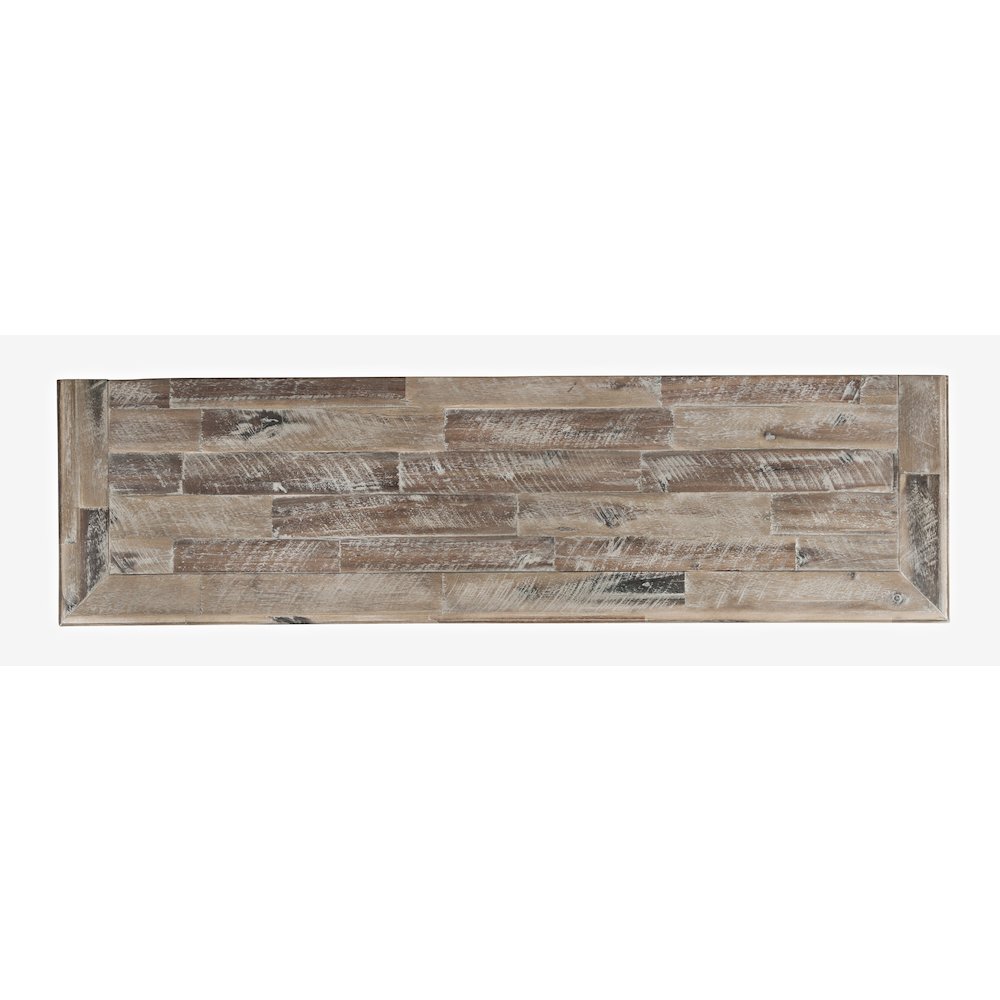 Rustic Shores 54" Coastal Distressed Acacia Four-Door Credenza Cabinet. Picture 6