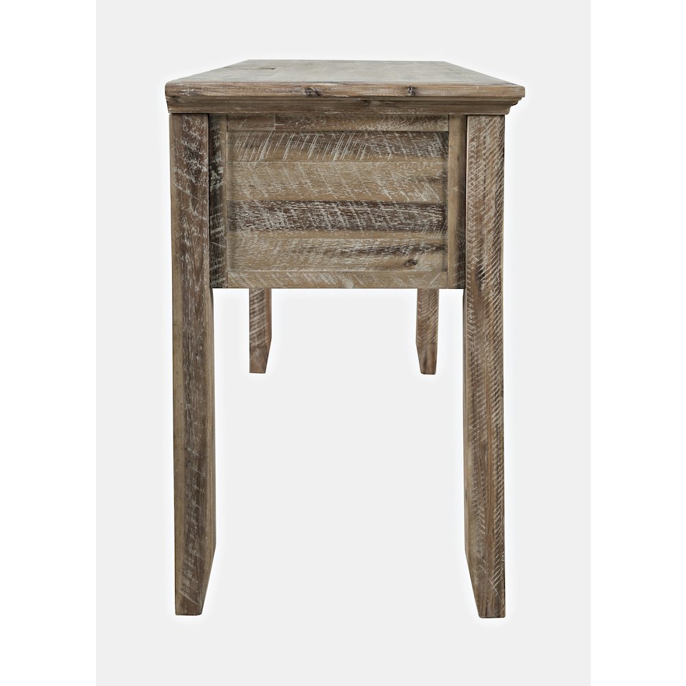 Rustic Shores Coastal Style Distressed Acacia USB Charging Desk. Picture 5
