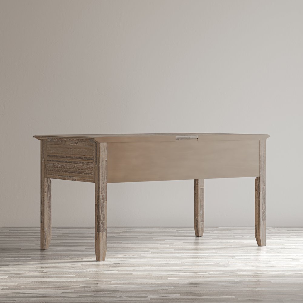 Rustic Shores Coastal Style Distressed Acacia USB Charging Desk. Picture 8
