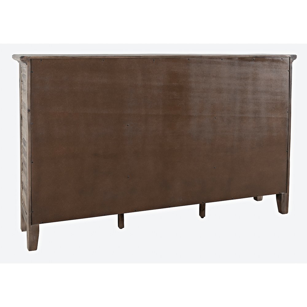Rustic Shores 70" Coastal Distressed Acacia Six-Door Accent Cabinet. Picture 8