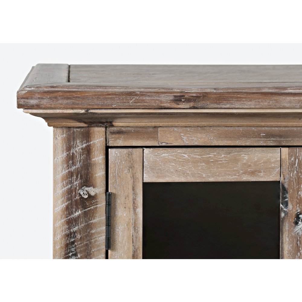 Rustic Shores 70" Coastal Distressed Acacia Six-Door Accent Cabinet. Picture 4