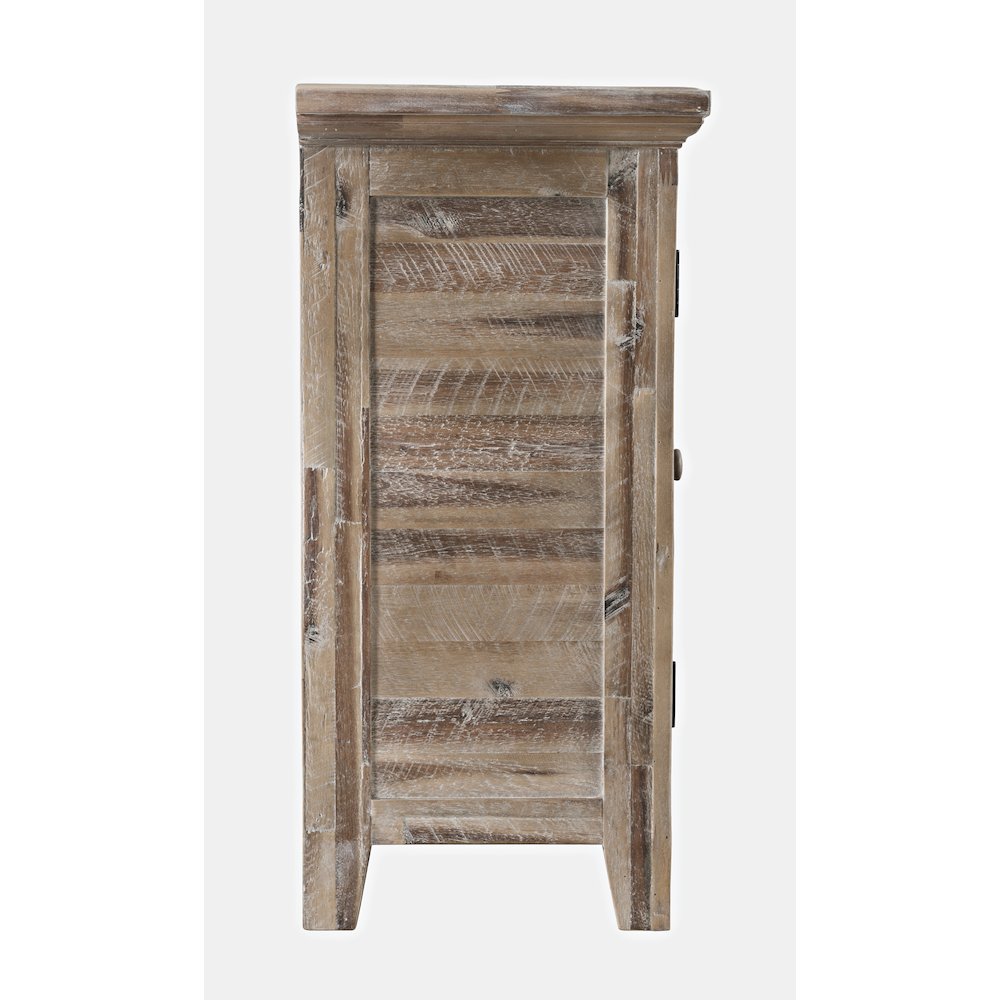 Rustic Shores 70" Coastal Distressed Acacia Six-Door Sideboard Cabinet. Picture 6