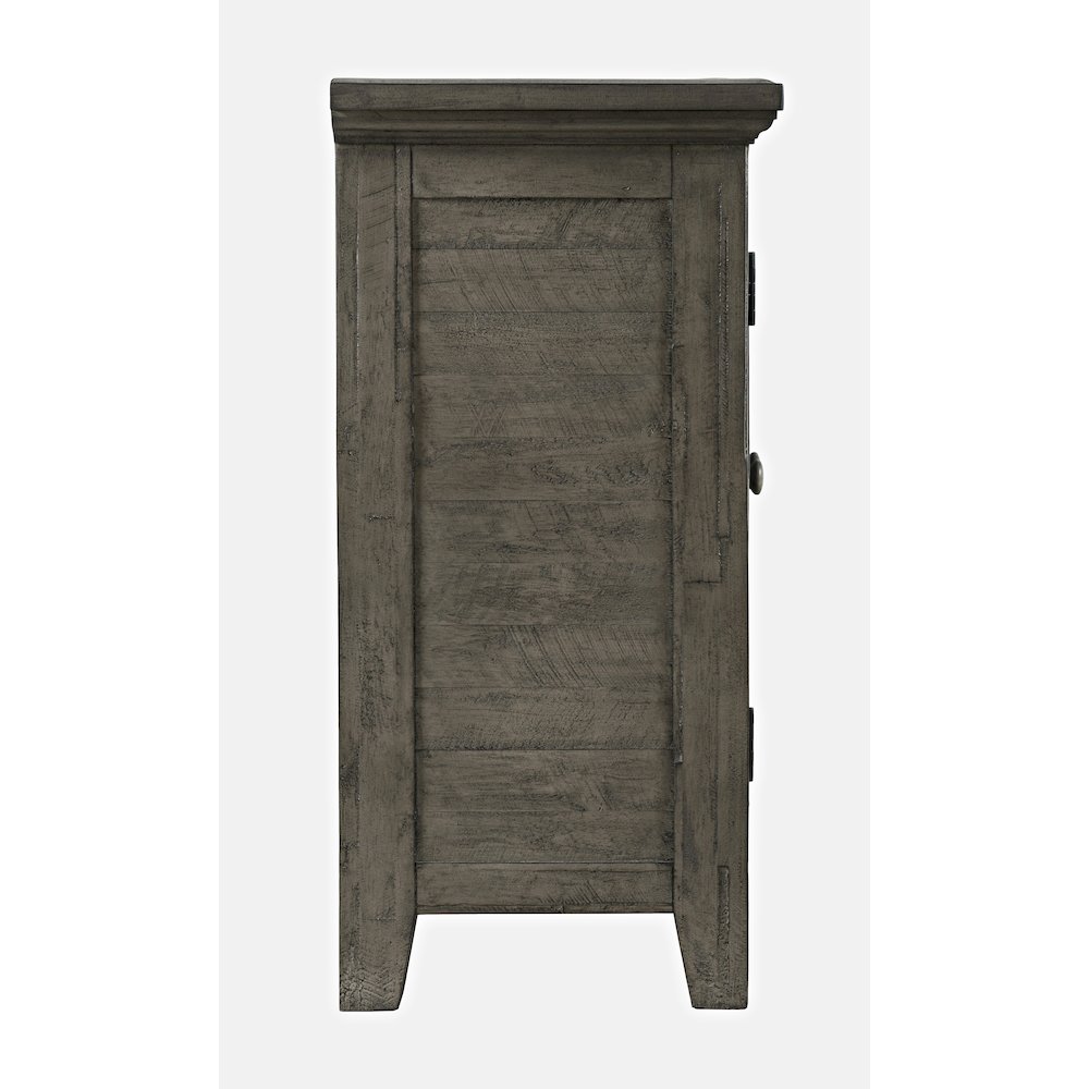 Rustic Shores 54" Coastal Distressed Acacia Four-Door Credenza Cabinet. Picture 8