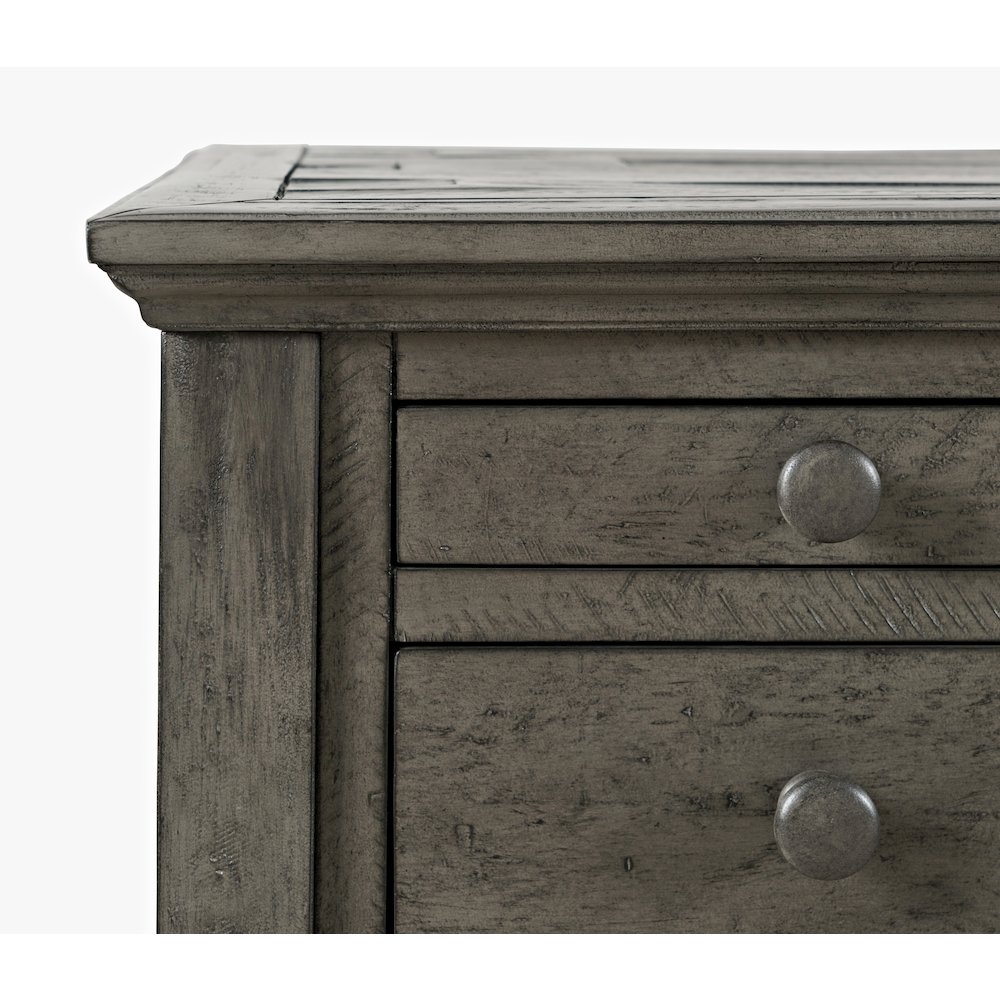 Rustic Shores Coastal Style Distressed Acacia USB Charging Desk. Picture 4
