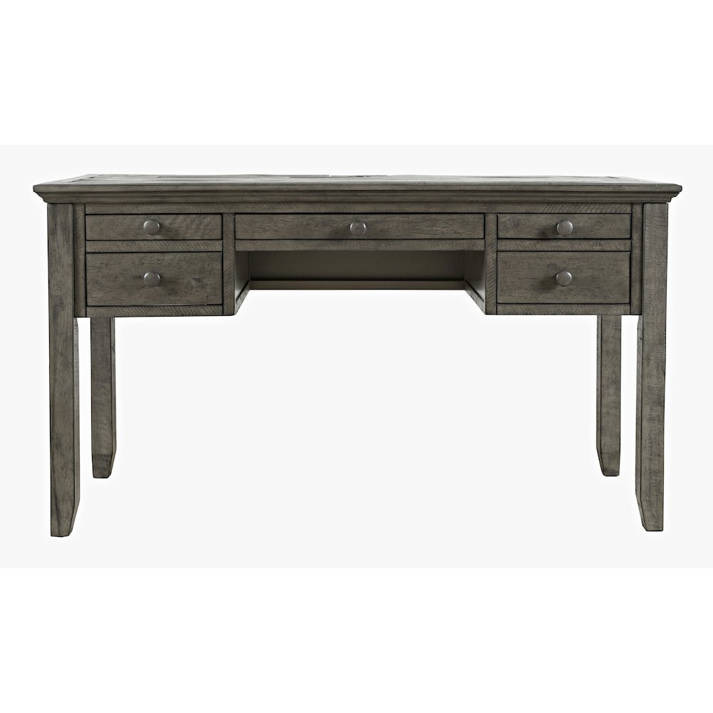 Rustic Shores Coastal Style Distressed Acacia USB Charging Desk. Picture 1