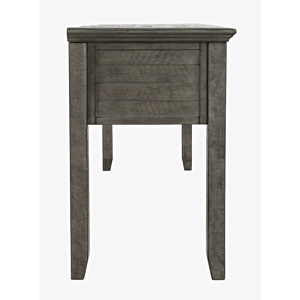 Rustic Shores Coastal Style Distressed Acacia USB Charging Desk. Picture 5
