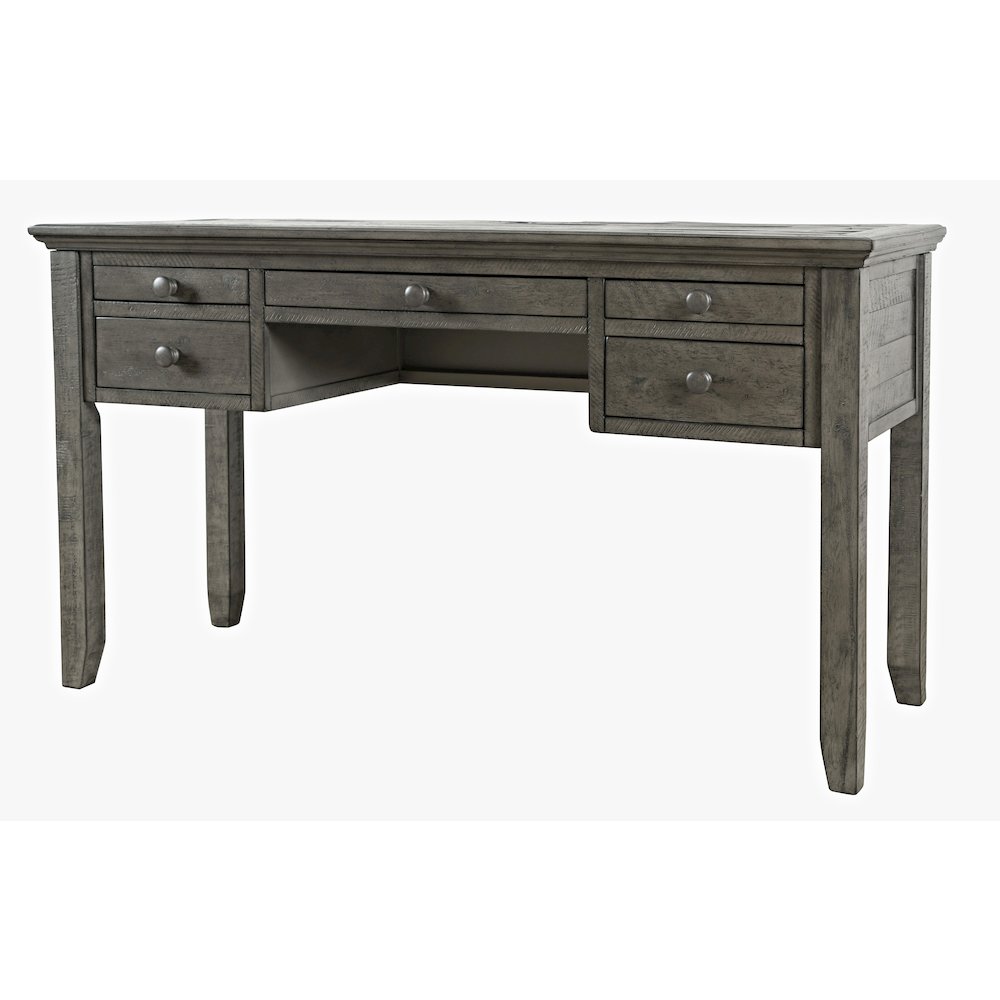 Rustic Shores Coastal Style Distressed Acacia USB Charging Desk. Picture 2