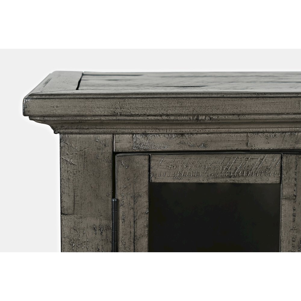 Rustic Shores 54" Coastal Distressed Acacia Four-Door Credenza Cabinet. Picture 3