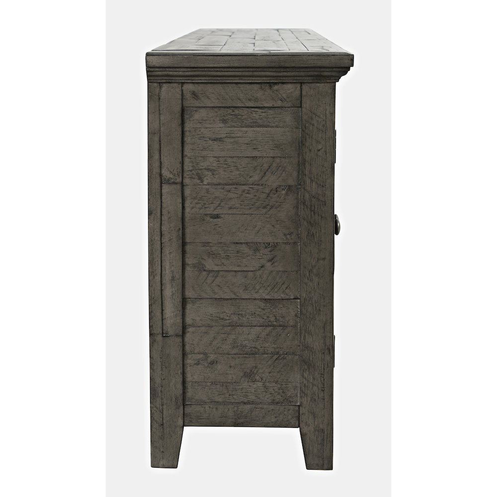 Rustic Shores 70" Coastal Distressed Acacia Six-Door Sideboard Cabinet. Picture 8