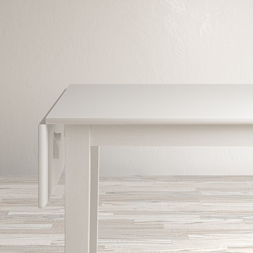 Eastern Tides Coastal Wire-Brushed Acacia Three Piece Cross-Back Dining Set. Picture 3