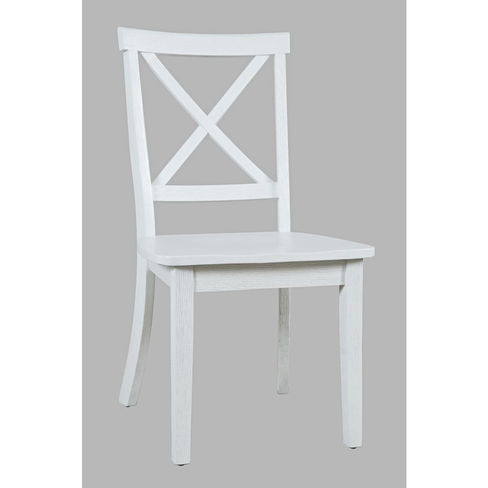 Eastern Tides Coastal Wire-Brushed Wood X-Back Acacia Dining Chair (Set of 2). Picture 7