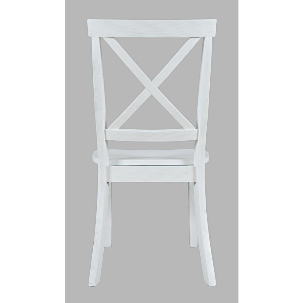 Eastern Tides Coastal Wire-Brushed Wood X-Back Acacia Dining Chair (Set of 2). Picture 8