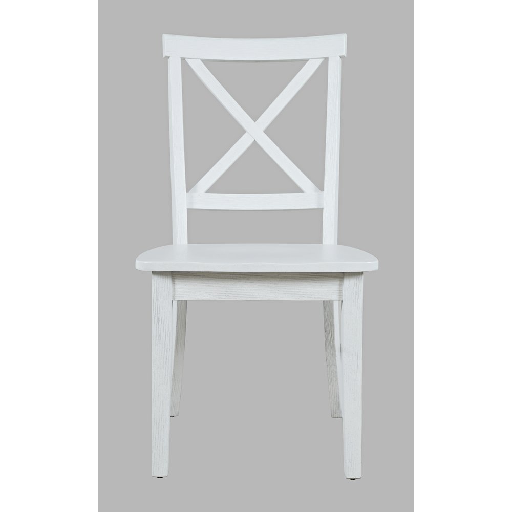 Eastern Tides Coastal Wire-Brushed Wood X-Back Acacia Dining Chair (Set of 2). Picture 1
