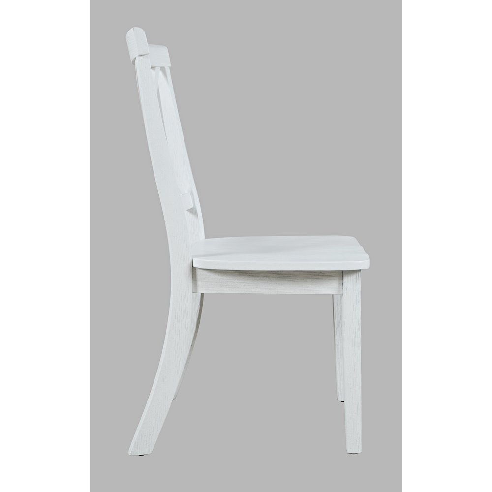 Eastern Tides Coastal Wire-Brushed Wood X-Back Acacia Dining Chair (Set of 2). Picture 9
