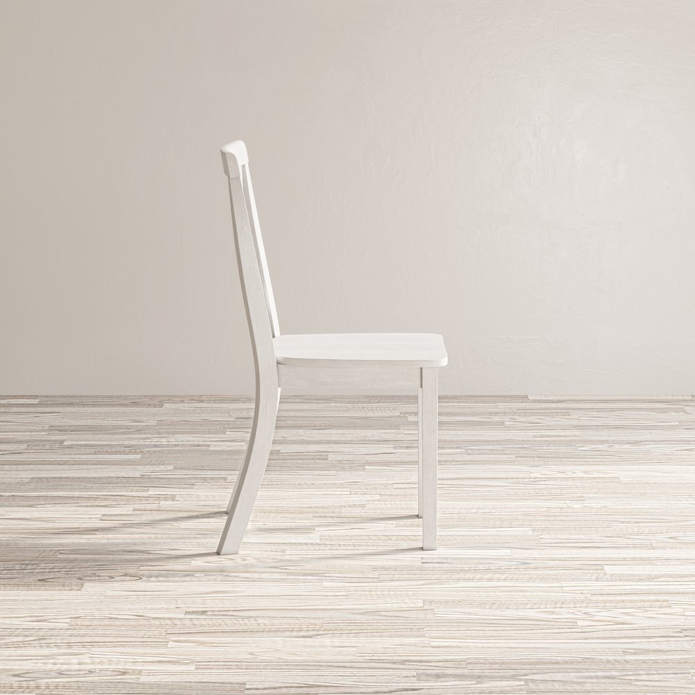 Eastern Tides Coastal Wire-Brushed Wood X-Back Acacia Dining Chair (Set of 2). Picture 4