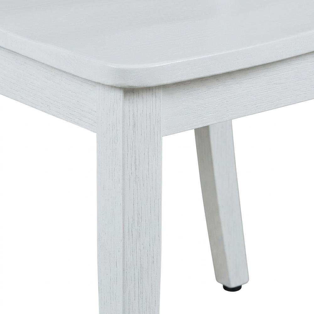 Acacia Veneer X-Back Dining Chairs, Wire-Brushed Coastal Wood, Brushed White. Picture 7