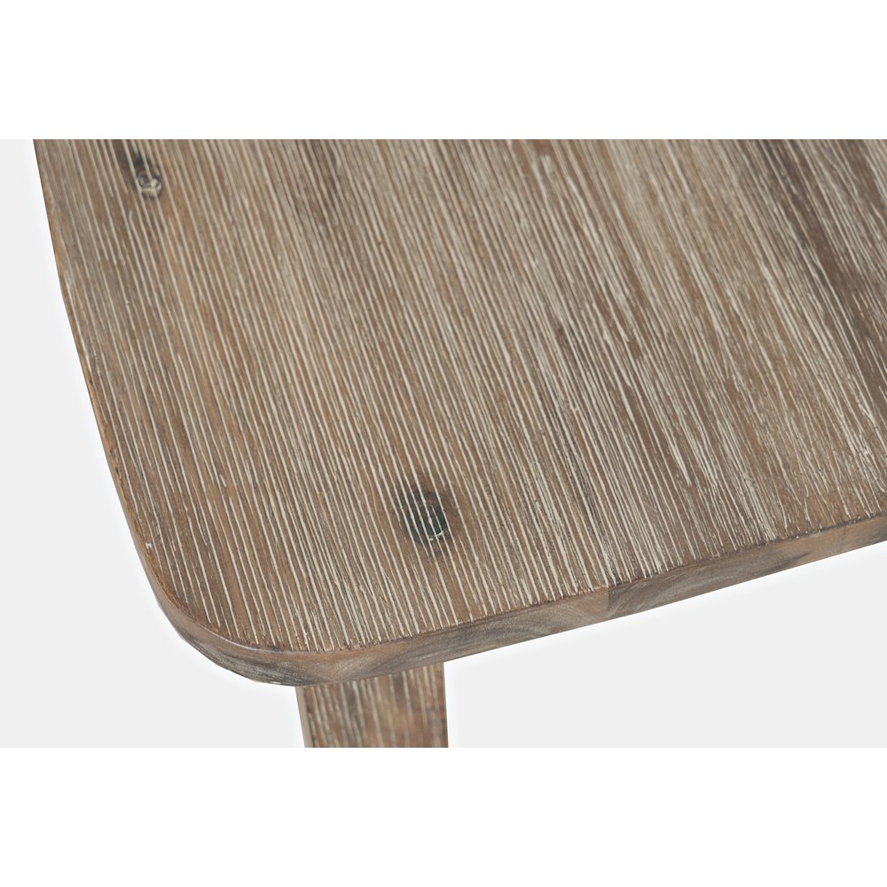 Eastern Tides Coastal Wire-Brushed Wood Three Piece Cross-Back Dining Set. Picture 4