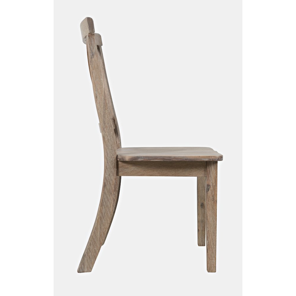 Eastern Tides Coastal Wire-Brushed Wood X-Back Acacia Dining Chair (Set of 2). Picture 8
