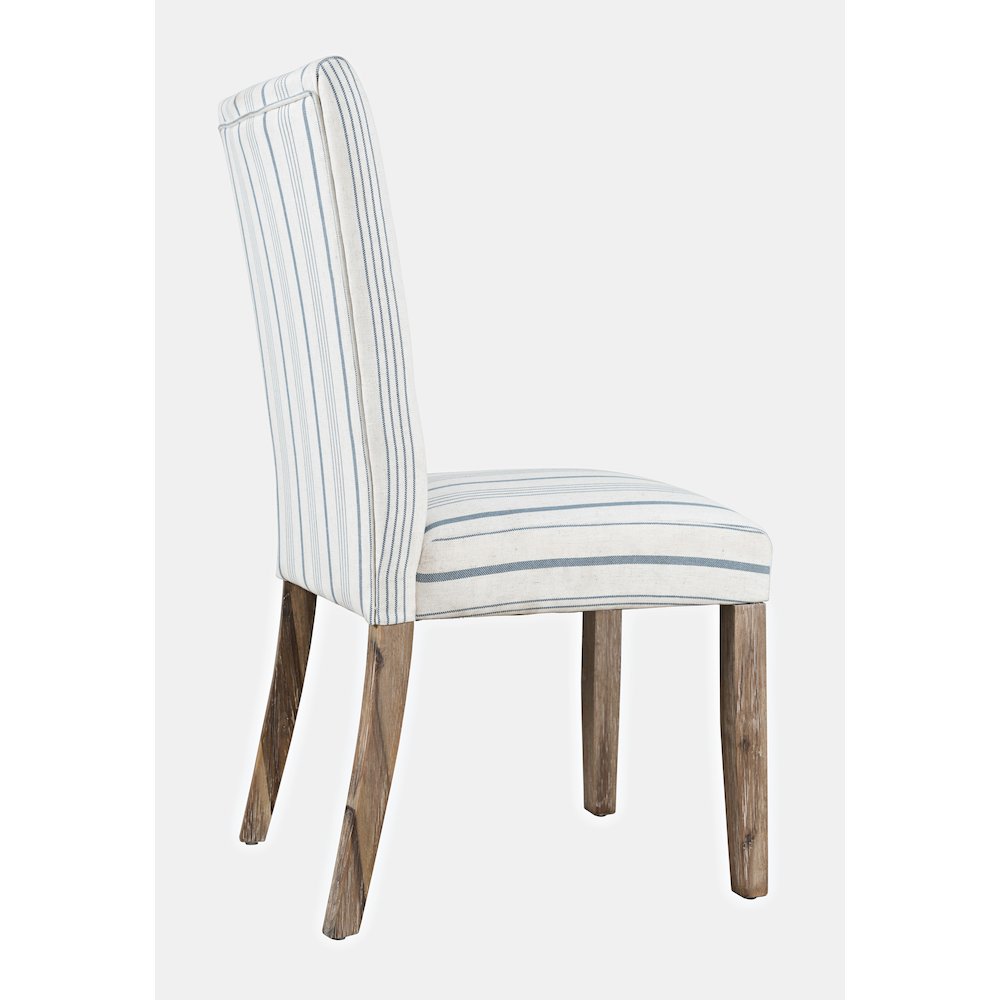 Coastal Wire-Brushed Wood Upholstered Parsons Dining Chair (Set of 2). Picture 4