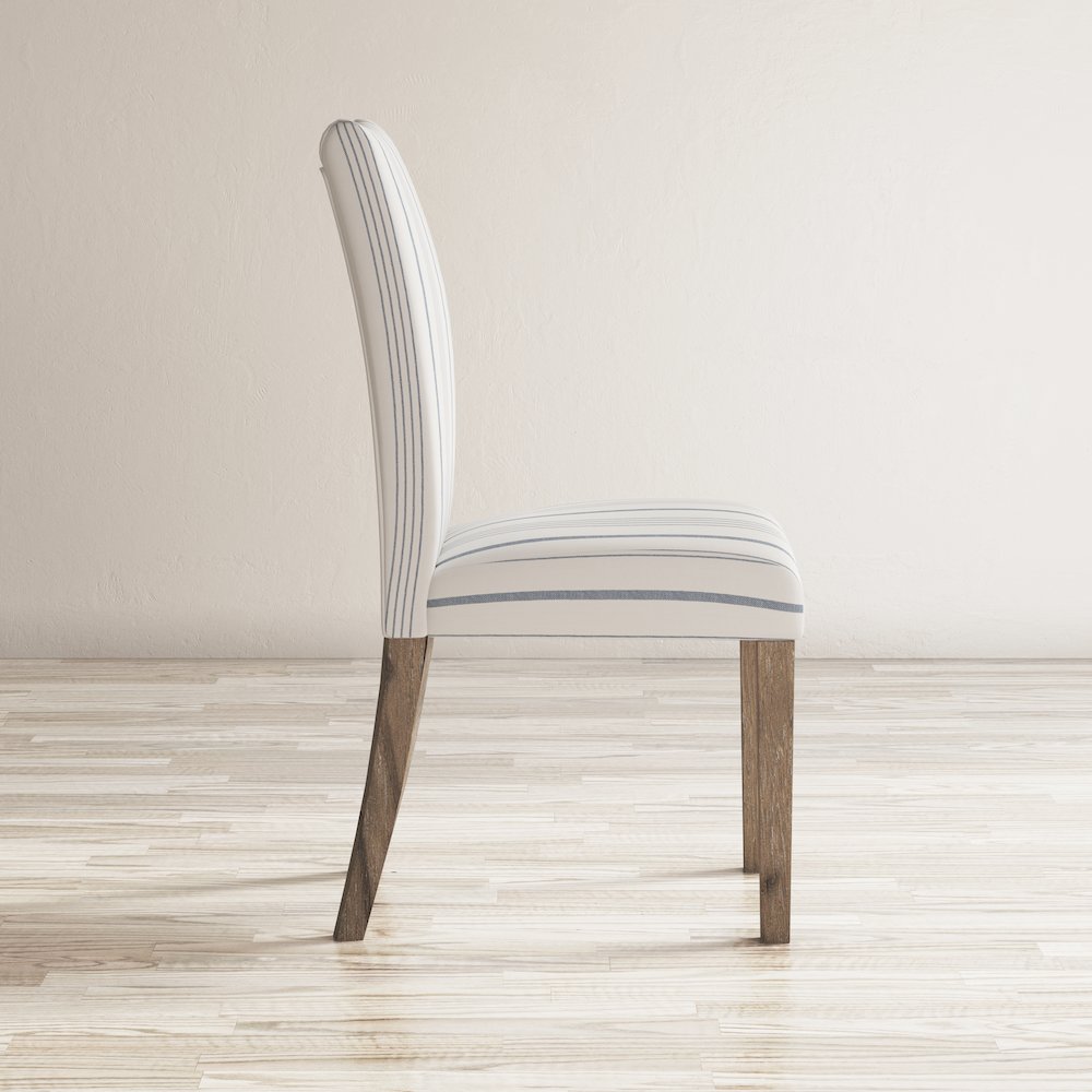 Coastal Wire-Brushed Wood Upholstered Parsons Dining Chair (Set of 2). Picture 11