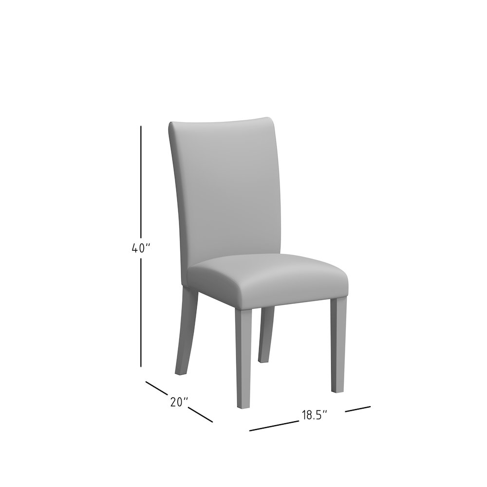 Coastal Wire-Brushed Wood Upholstered Parsons Dining Chair (Set of 2). Picture 13