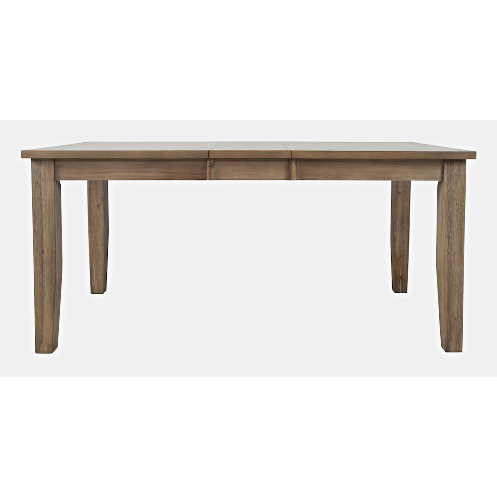 Eastern Tides Coastal Wire-Brushed Wood 66" Extendable Dining Table. Picture 1
