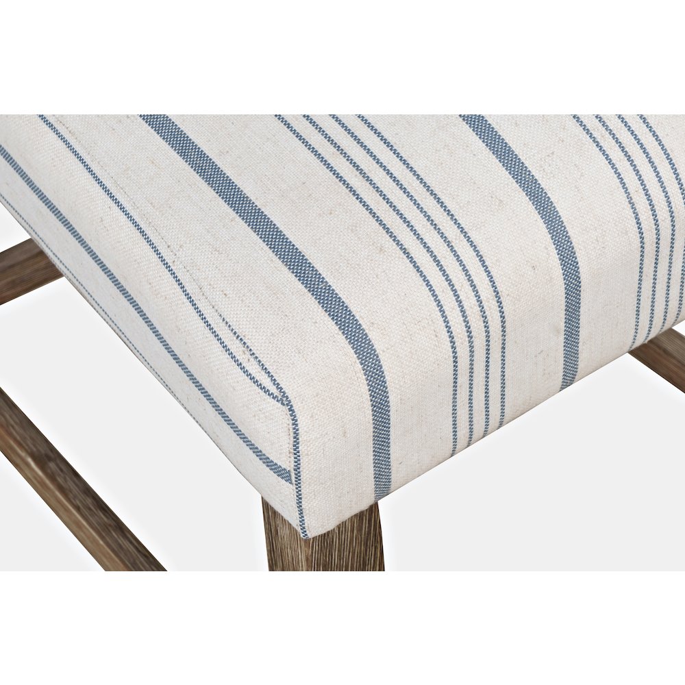Eastern Tides Coastal Wire-Brushed Wood Upholstered Parsons Barstool (Set of 2). Picture 3