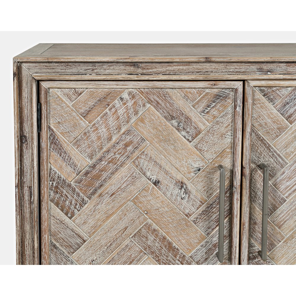 Gramercy Mid-Century Modern Chevron Two Door 40" Accent Chest. Picture 4