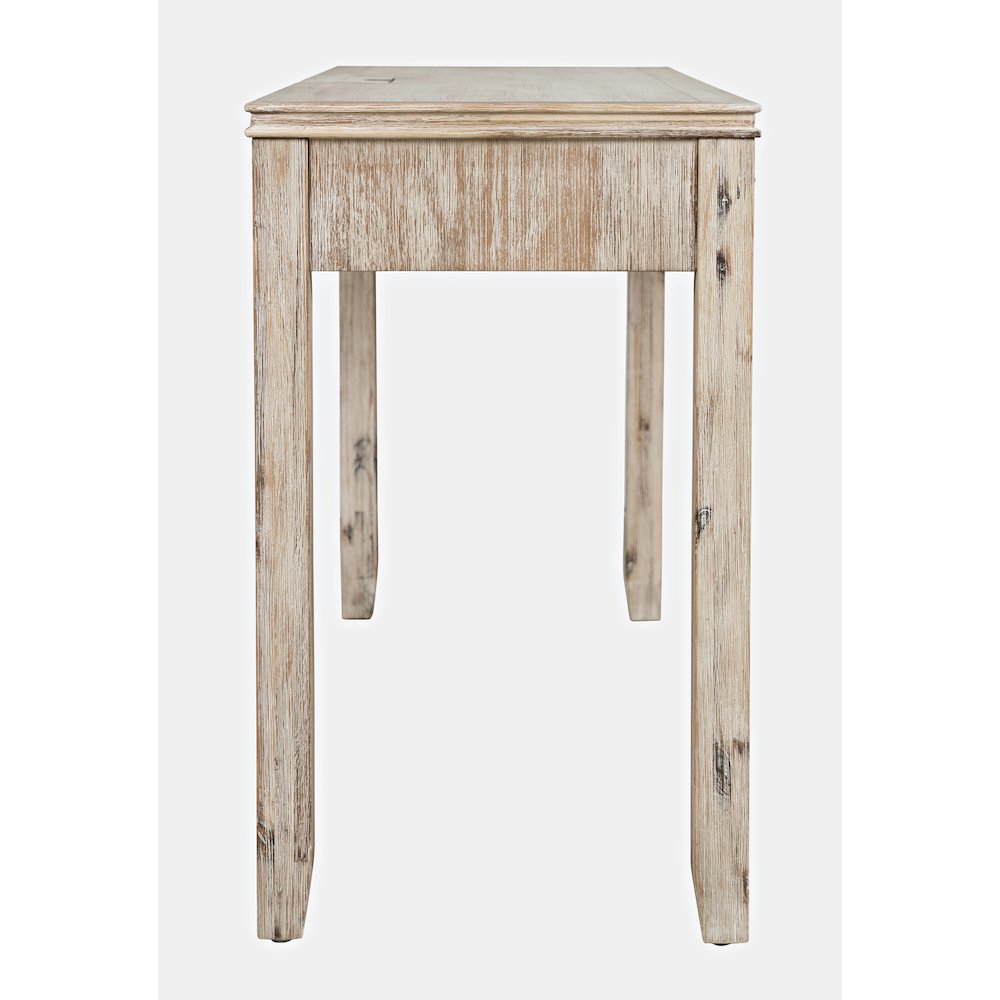 Gramercy Mid-Century Modern Chevron Three Drawer USB Charging Desk. Picture 9