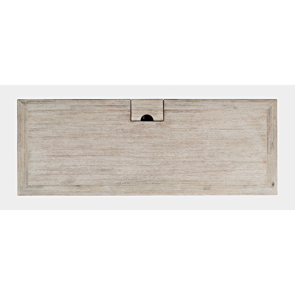 Gramercy Mid-Century Modern Chevron Three Drawer USB Charging Desk. Picture 6