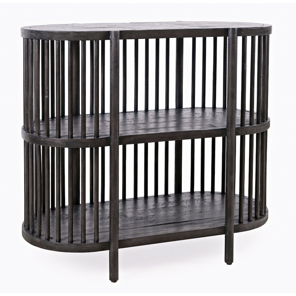 Rhapsody Mid-Century Modern 36" Open Storage Console Bookcase. Picture 2