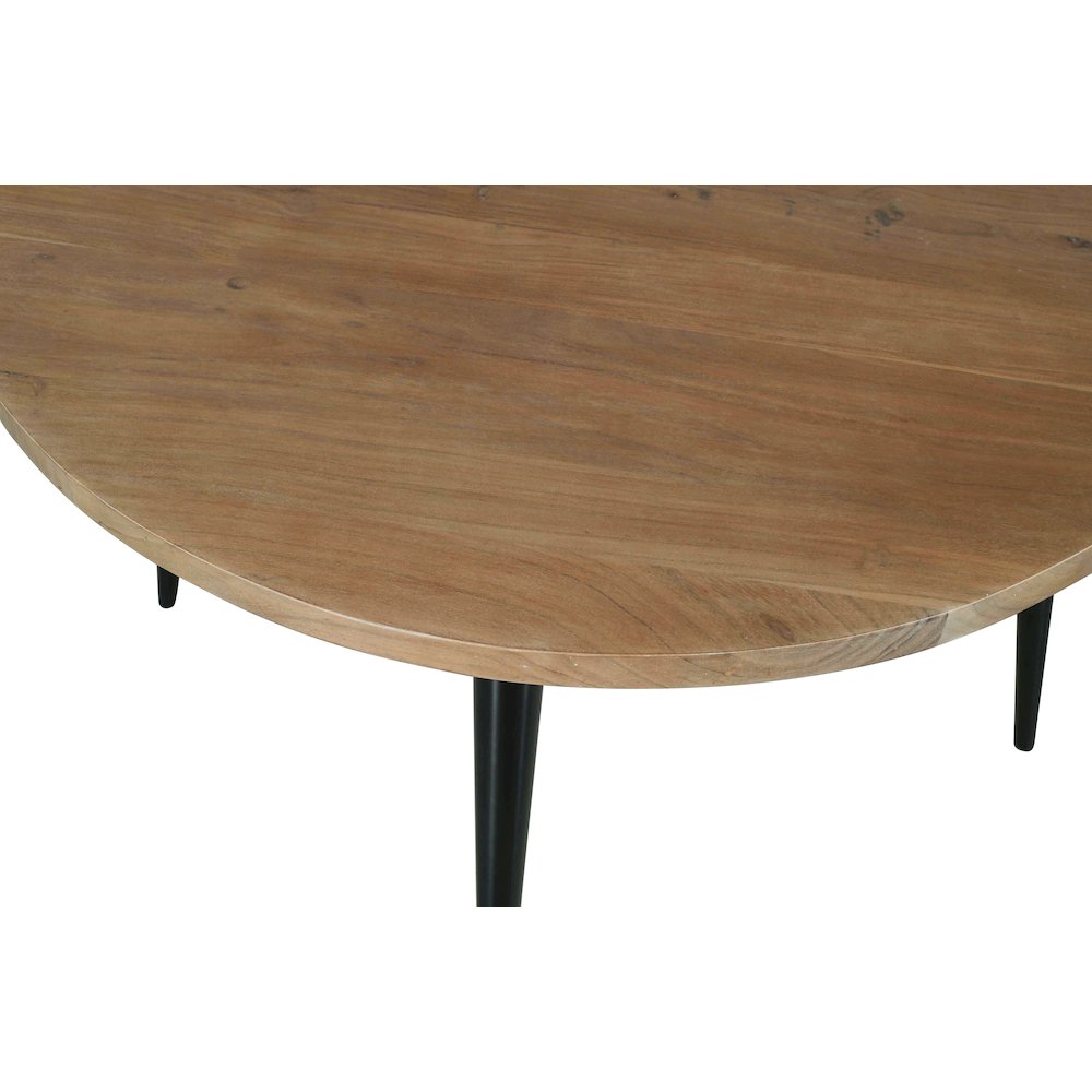 Prelude 42" Round Modern Solid Acacia Wood Dining Table. Picture 4