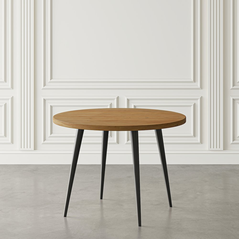 Prelude 42" Round Modern Solid Acacia Wood Dining Table. Picture 3