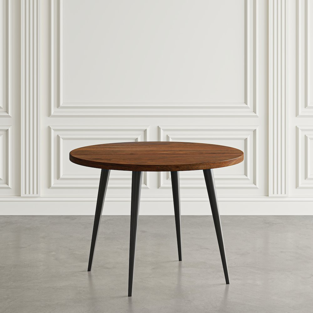 Prelude 42" Round Modern Solid Acacia Wood Dining Table. Picture 2