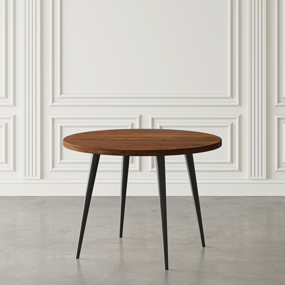 Prelude 42" Round Modern Solid Acacia Wood Dining Table. Picture 3