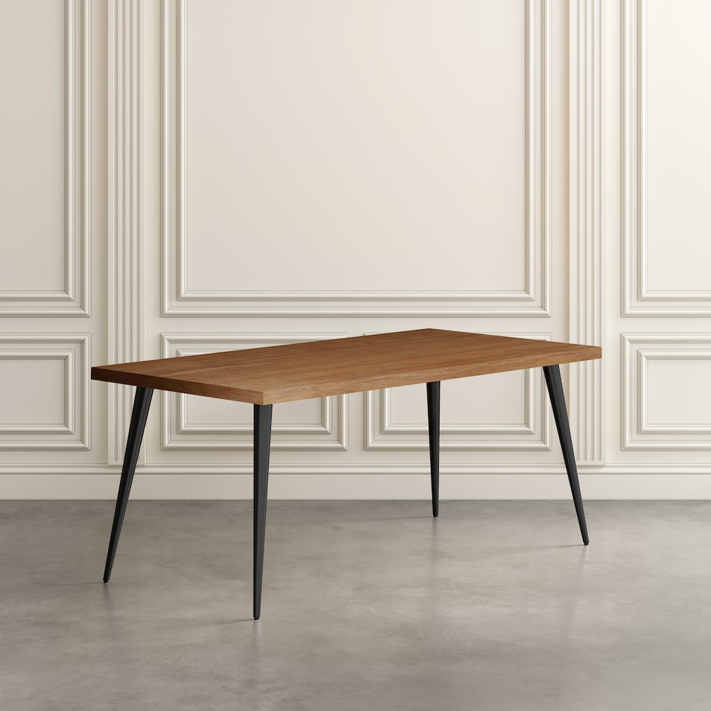 Prelude 70" Mid-Century Modern Solid Acacia Wood Dining Table. Picture 2