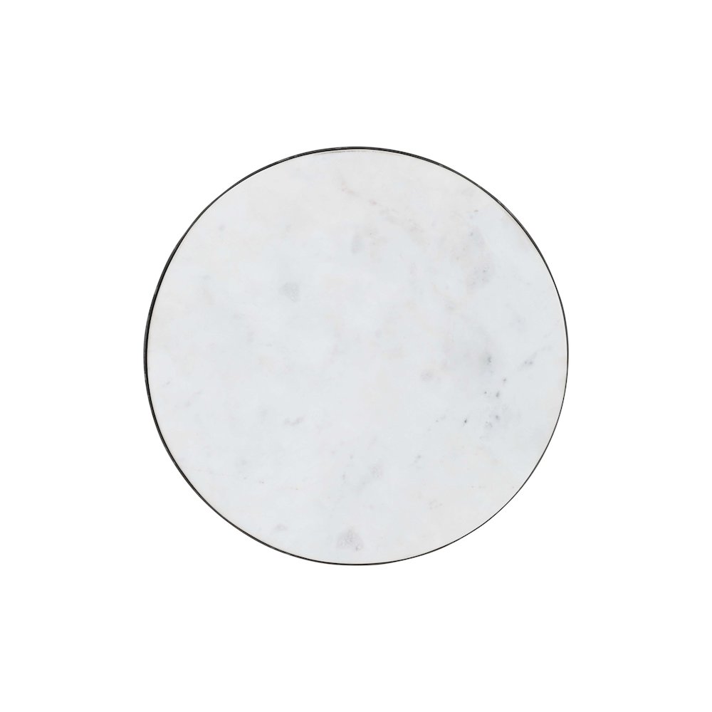 Circularity Modern Luxury Marble and Iron 35" Round Pedestal Coffee Table. Picture 6