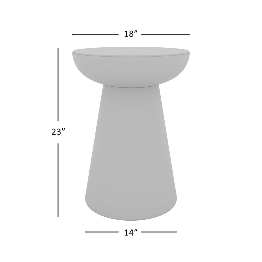 Circularity Modern Luxury Marble and Iron 18" Round Pedestal End Table. Picture 6