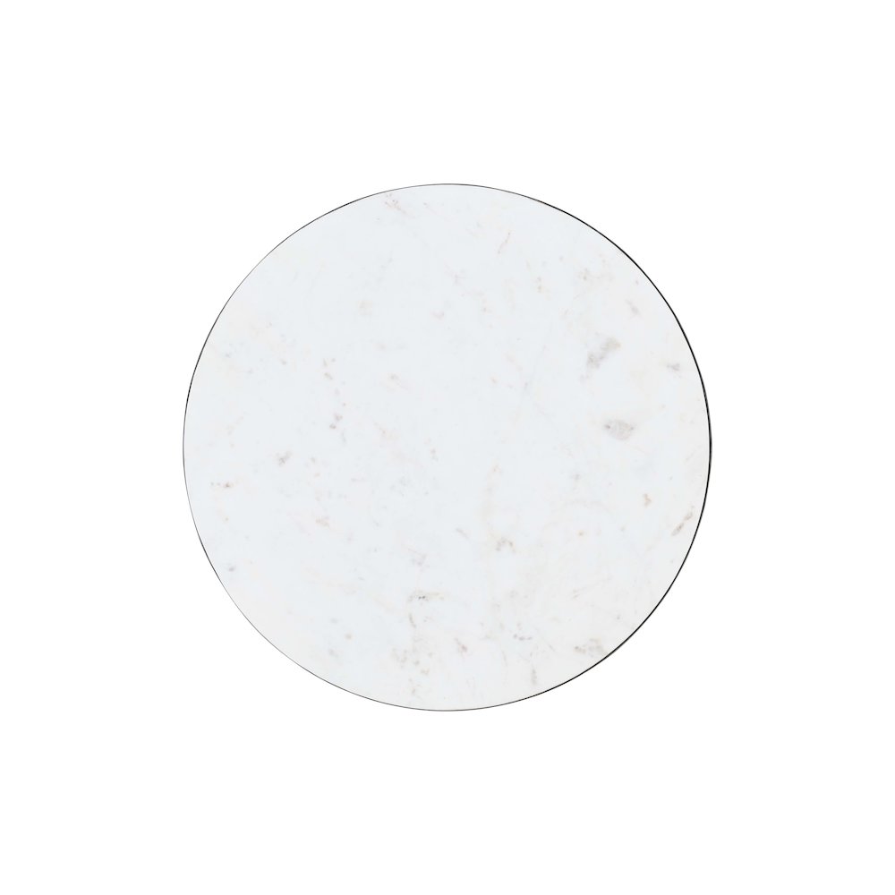 Circularity Modern Luxury Marble and Iron 18" Round Pedestal End Table. Picture 5