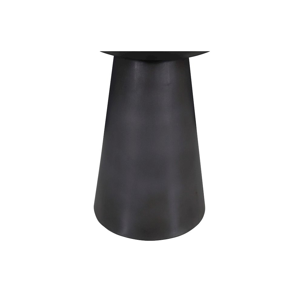 Circularity Modern Luxury Marble and Iron 15" Round Pedestal Chairside End Table. Picture 6