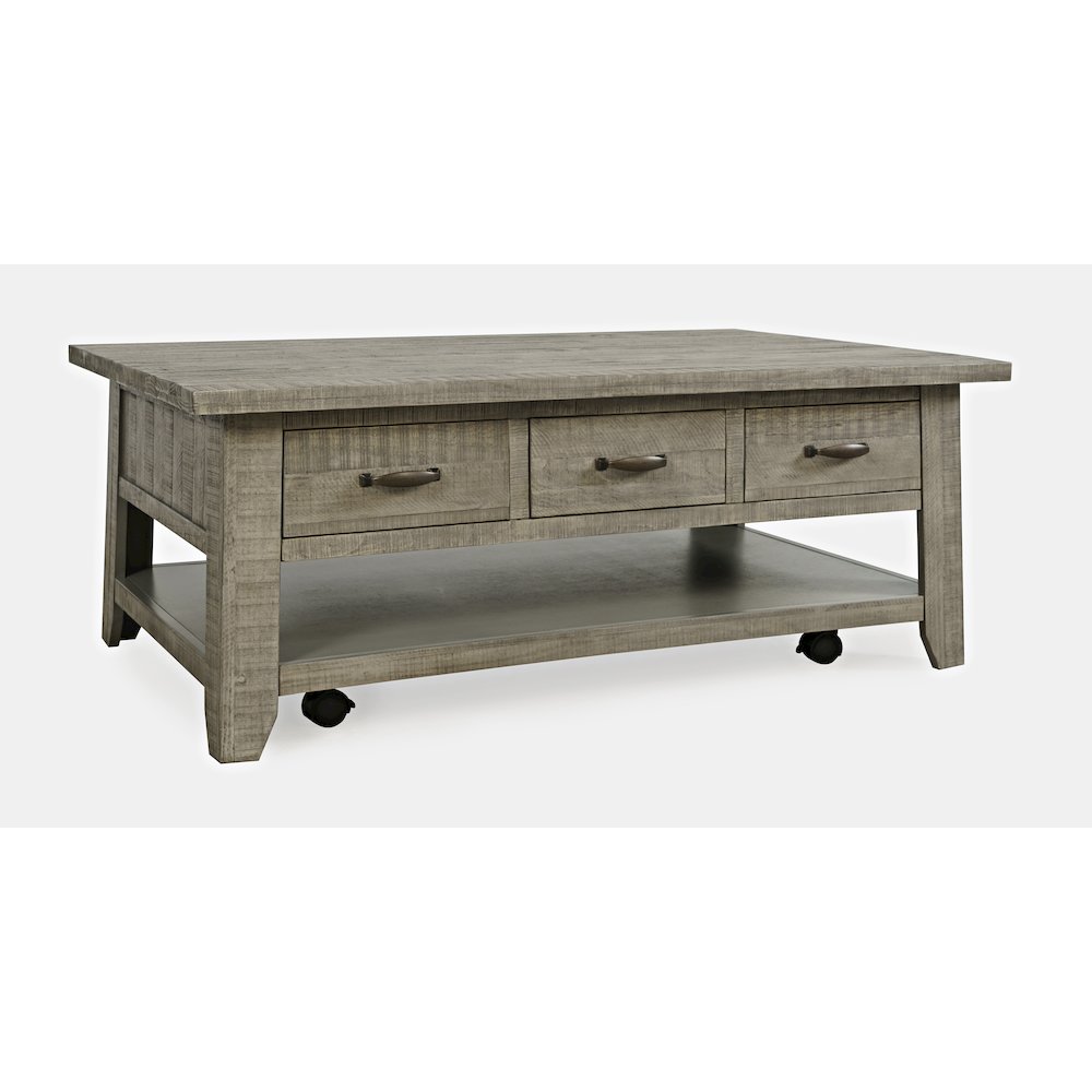 Rustic Farmhouse Solid Wood 50" Coffee Table. Picture 2