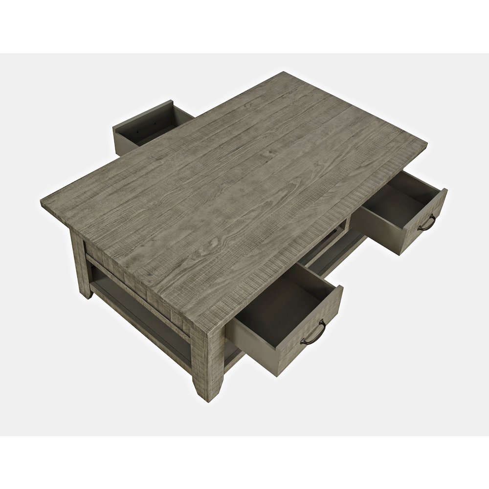 Rustic Farmhouse Solid Wood 50" Coffee Table. Picture 5