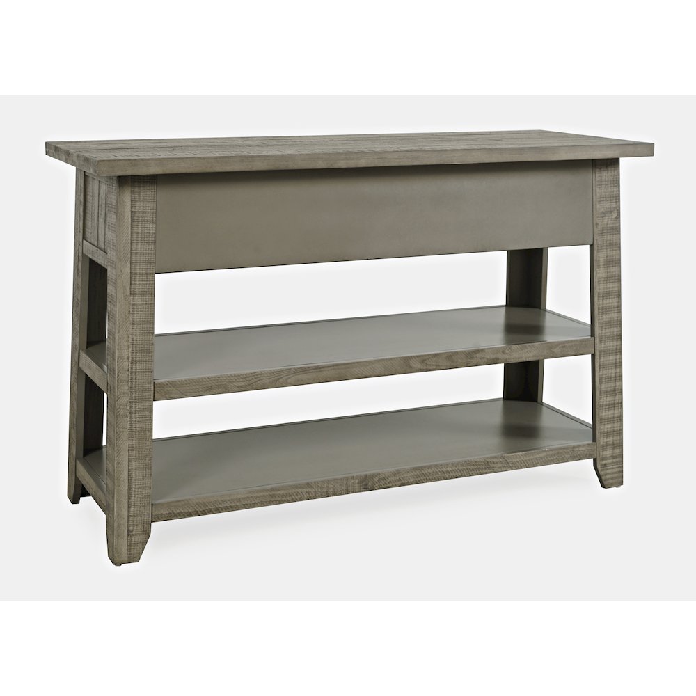 Rustic Farmhouse Solid Wood 50" Sofa Table with Drawers and Two Shelves. Picture 6