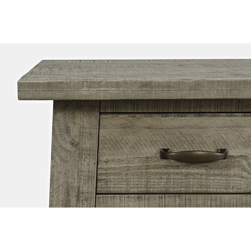 Rustic Farmhouse Solid Wood 50" Sofa Table with Drawers and Two Shelves. Picture 3
