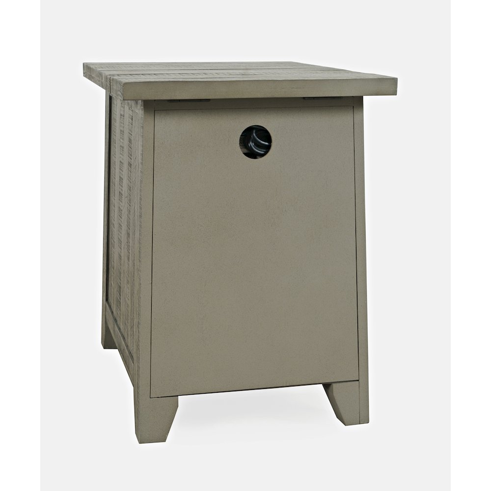 Telluride Rustic Farmhouse Solid Wood USB Charging Chairside End Table. Picture 7