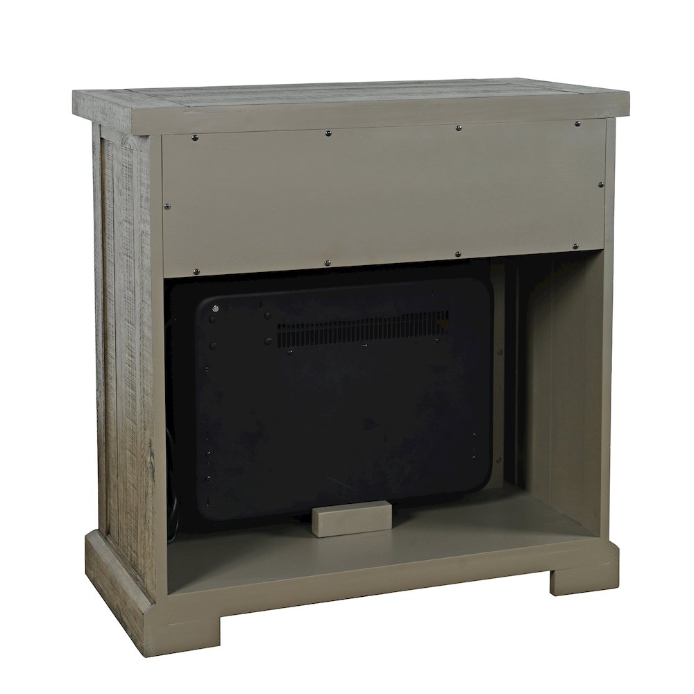 Telluride Rustic Farmhouse Solid Wood 32" Electric Fireplace TV Stand Console. Picture 7