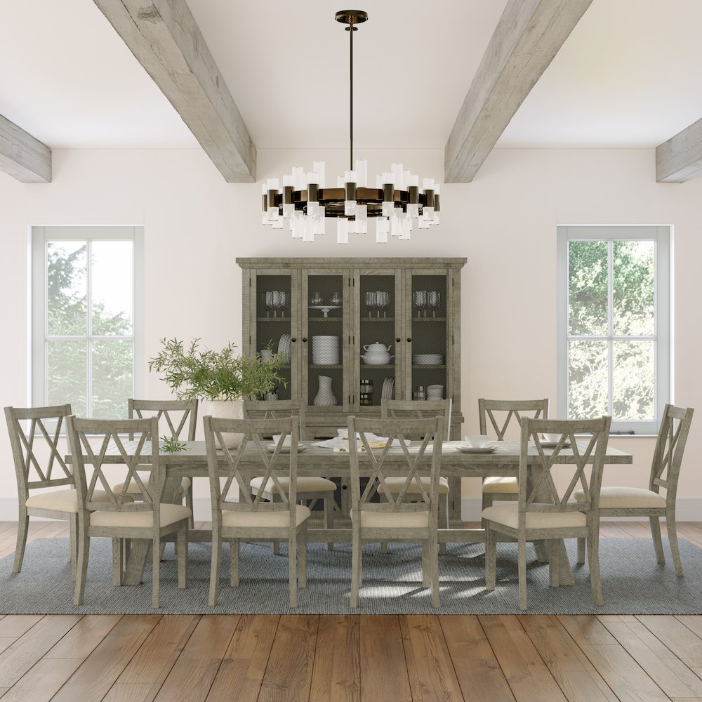 Telluride Rustic Farmhouse Solid Wood Dining Chair (Set of 2). Picture 11