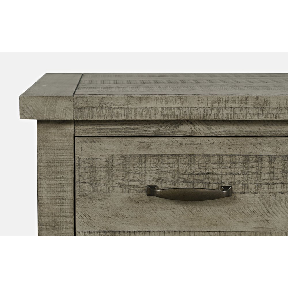 70" Rustic Distressed Solid Wood Farmhouse Four Drawer Sideboard Buffet Server. Picture 4