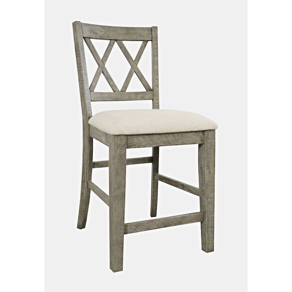 Rustic Farmhouse Solid Wood Five Piece Counter Height Dining Table Set. Picture 6