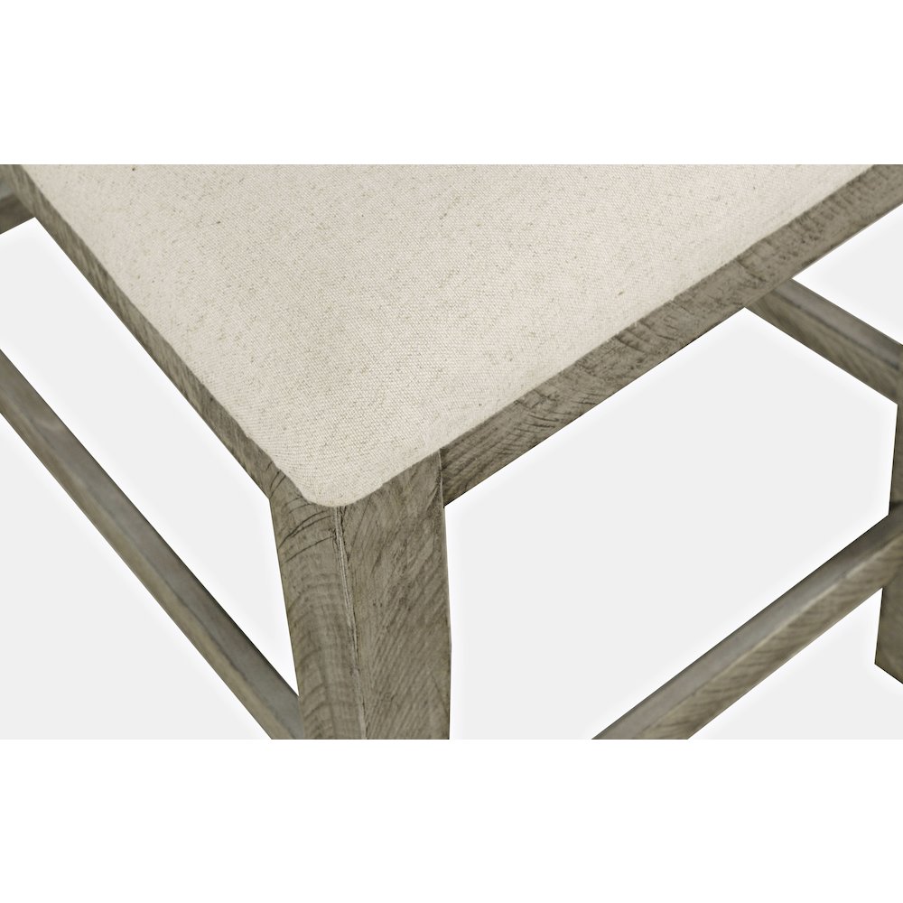 Telluride Rustic Farmhouse Solid Wood Upholstered Counter Stool (Set of 2). Picture 4